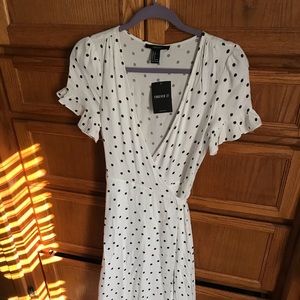 Forever 21 polka dot wrap maxi dress